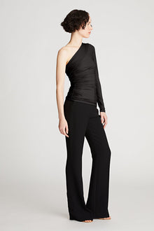 Halston | Stefanie Top In Stretch Jersey | Black