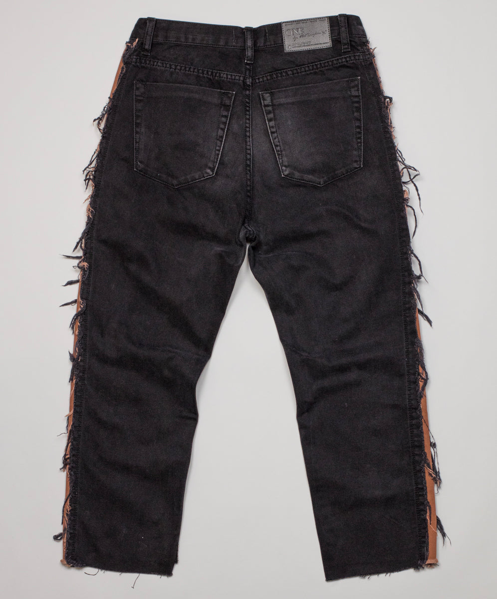 Hooligans Low Waist Relaxed Straight Leg Denim Jeans | Black Van