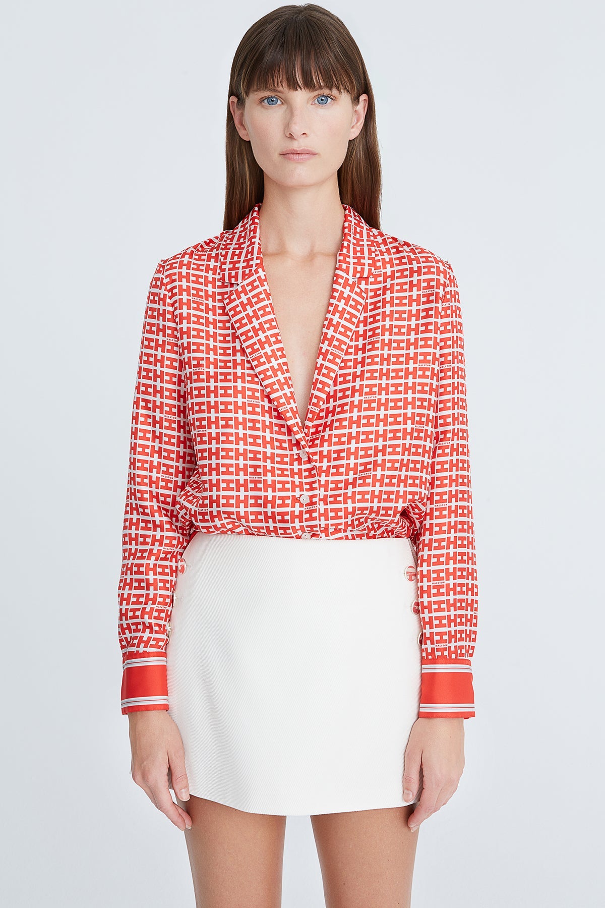 Halston | Hallie Cotton Twill Skort | Chalk