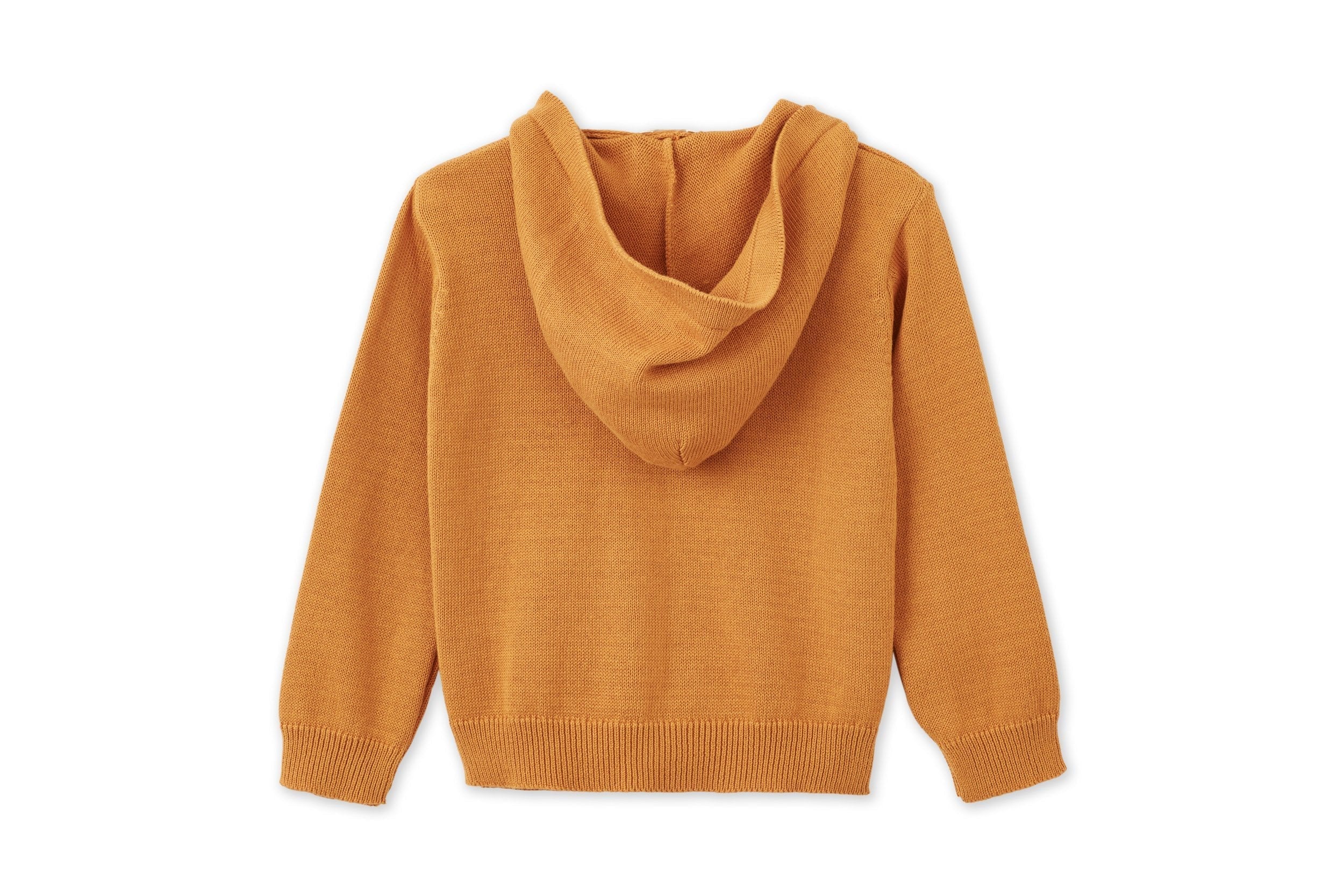 Organic Knit Cardigan | Dark Ochre