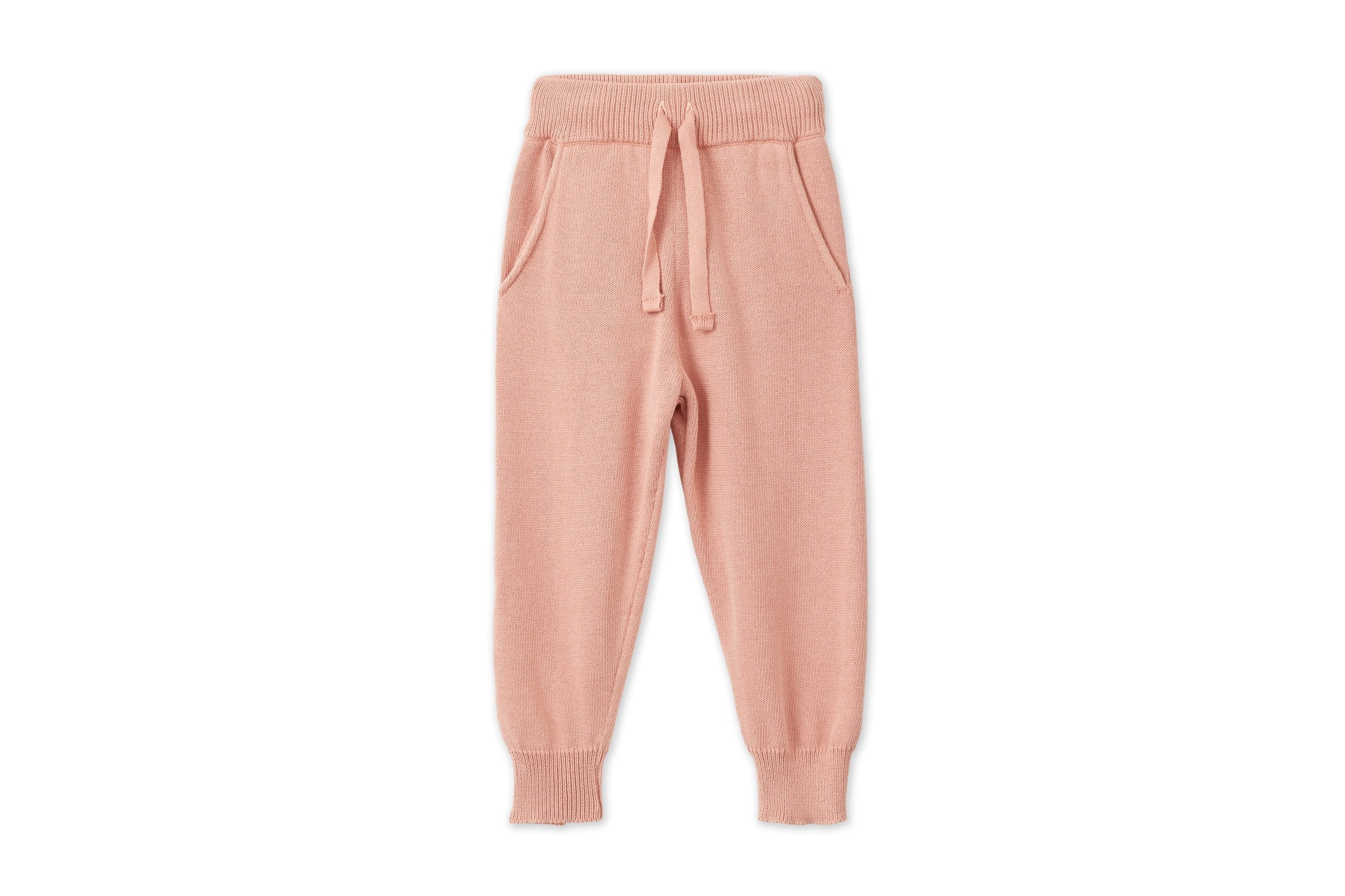 Organic Knit Joggers | Pink Rust - Mineral Dye