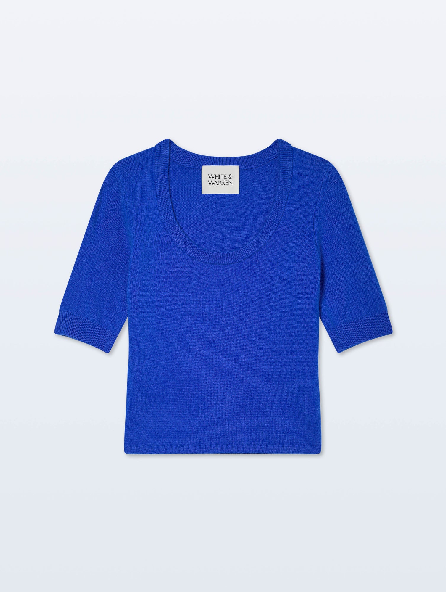 Cashmere Scoop Neck Top | Cobalt Blue