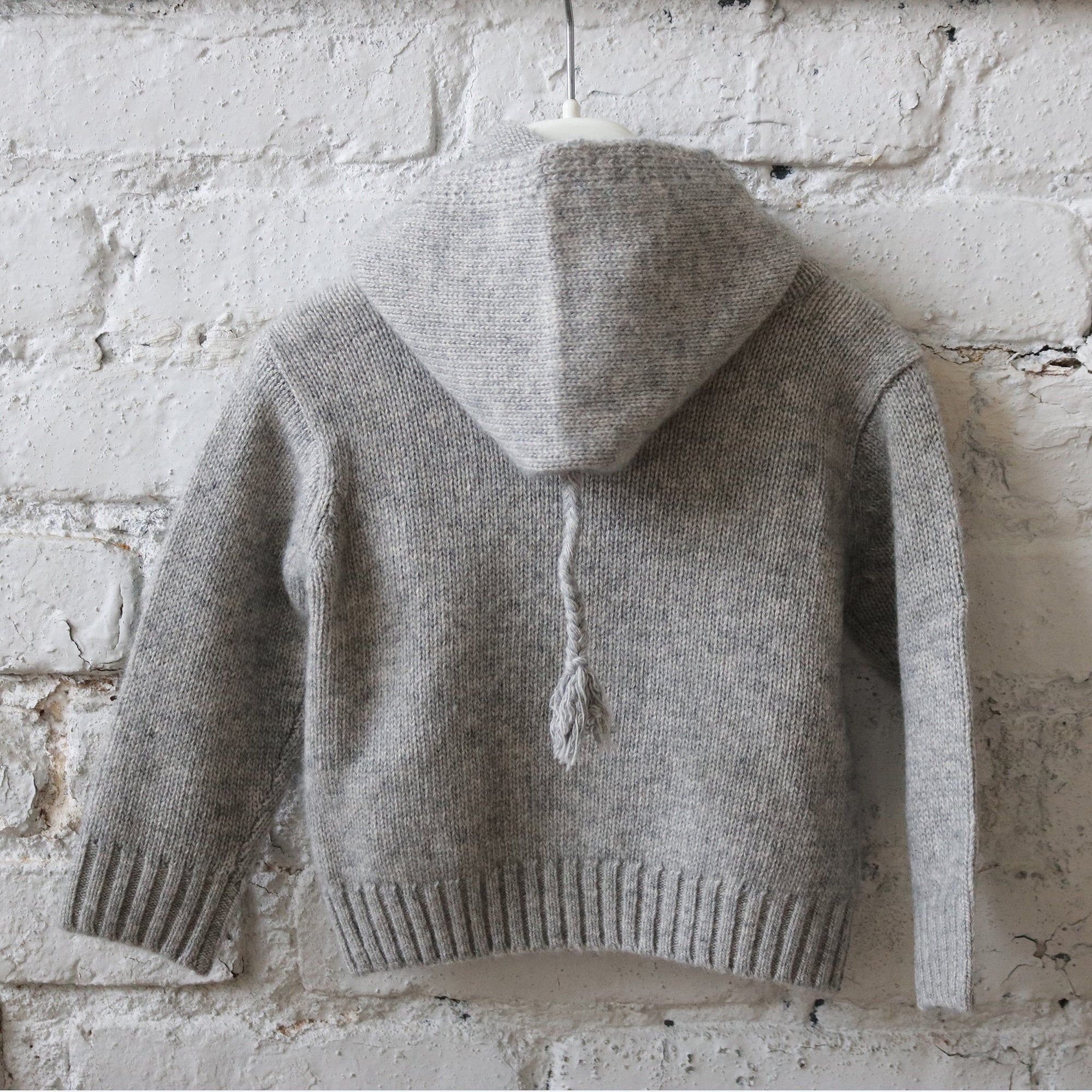 Baby Cashmere Hooded Sweater | Light Grey