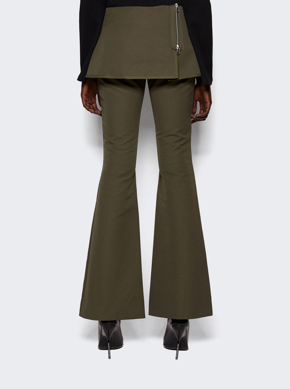 Women | Courrèges | Modular Overskirt Bootcut Pants | Camouflage Green