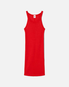 Womens | Ribbed Tank Mini Dress | Heritage Red