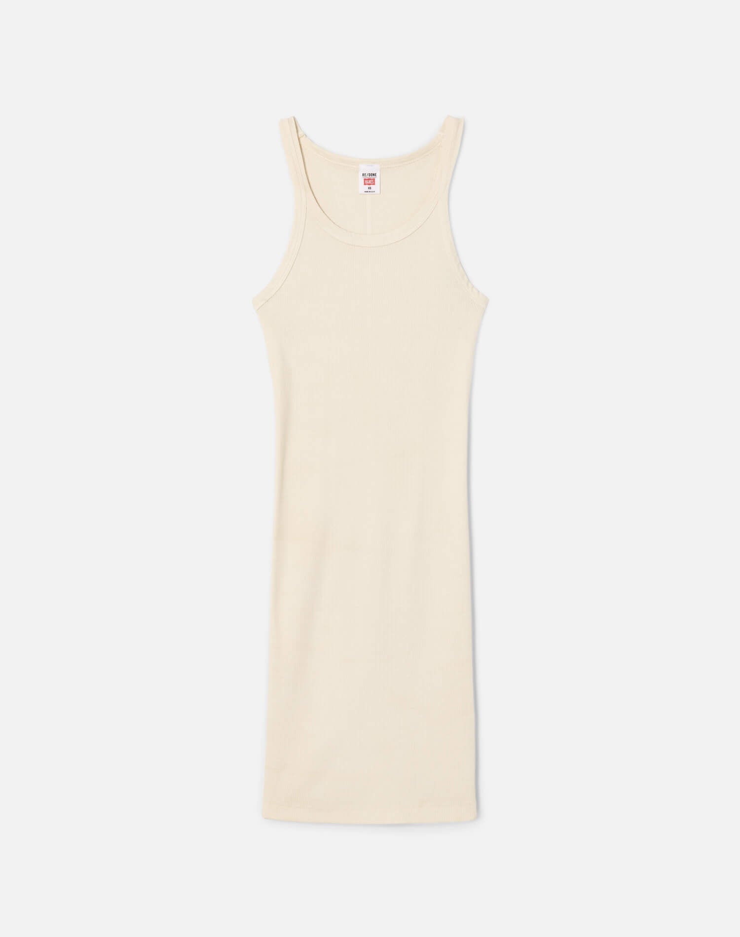 Womens | Ribbed Tank Mini Dress | Vintage White