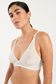 Eden Soft Cup Plunge Bra | Off White