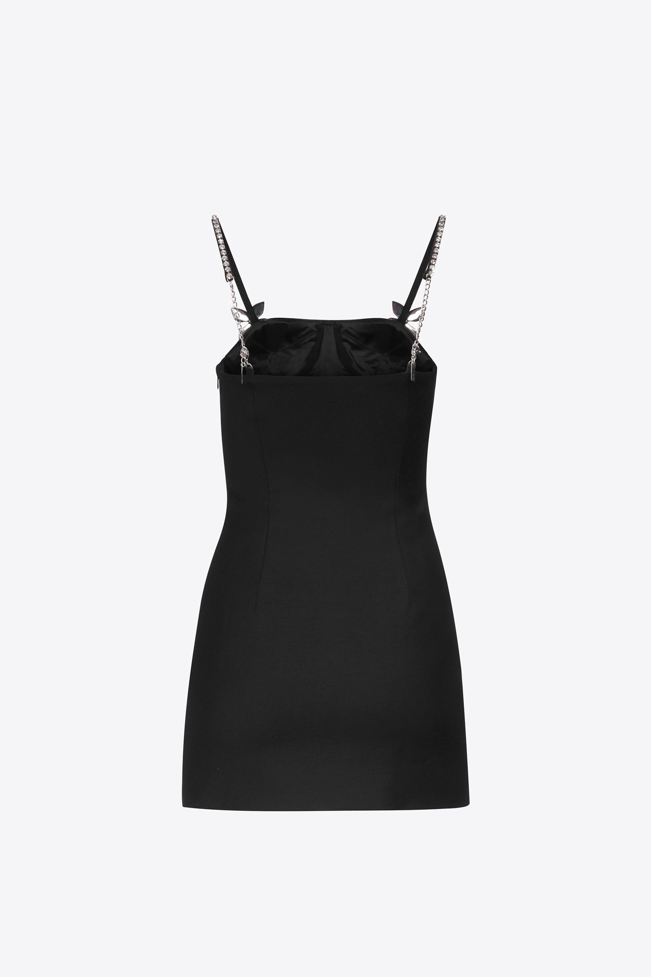 Butterfly Crystal Mini Dress | Black