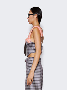 Women | AREA | Faux Fur Trim Bustier Top | Lilac