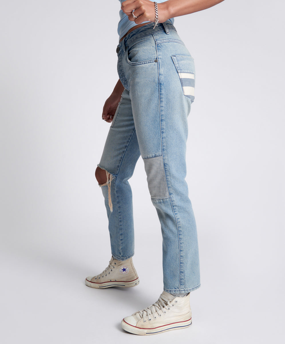 Truckers Mid Waist Straight Leg Denim Jeans | Federal