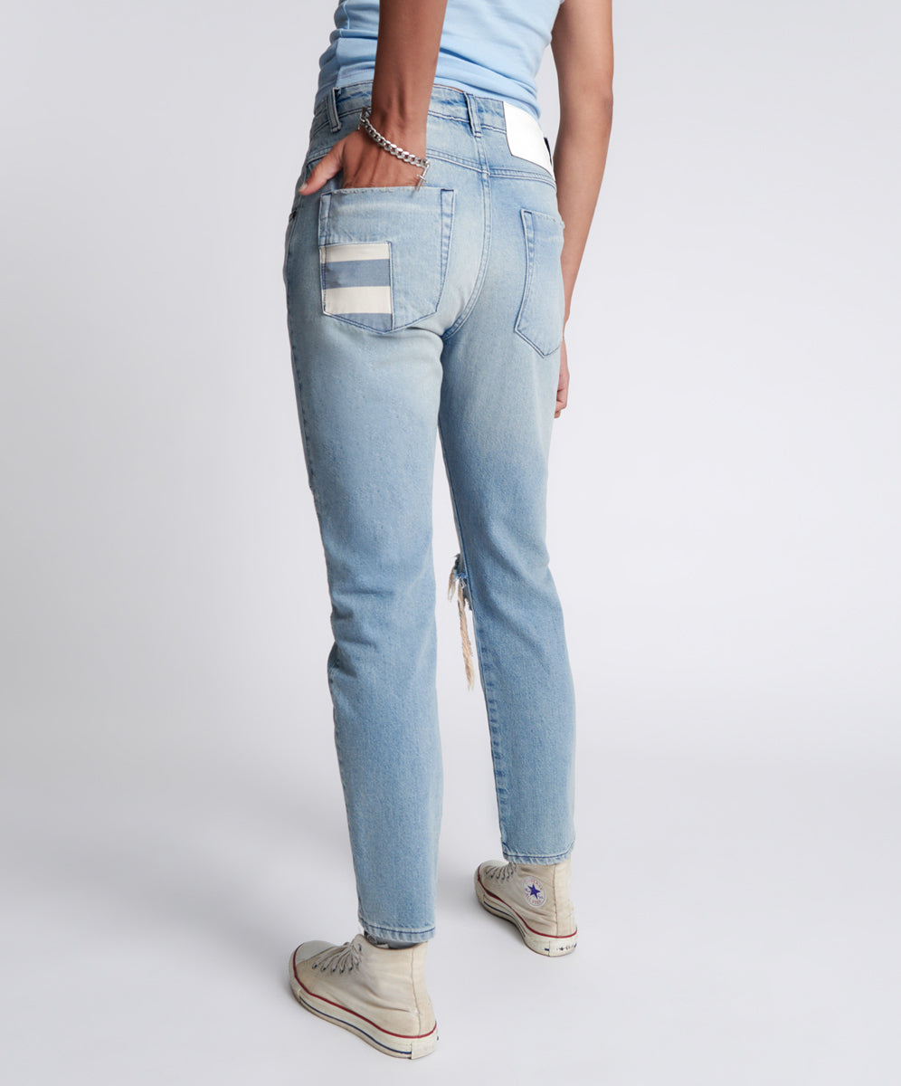 Truckers Mid Waist Straight Leg Denim Jeans | Federal