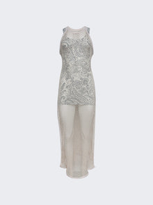 Women | Etro | Knitted Mesh Dress | Off White & Blue