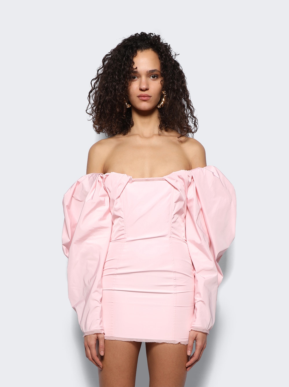 Women | Jacquemus | La Robe Taffeta Mini Dress Light | Pink