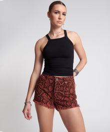 Bonitas High Waist Denim Shorts | Python