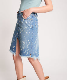 Trucker Trucker Mid Waist Denim Skirt | Royal Salt