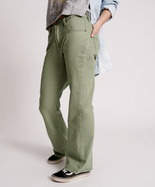 Charlie High Waist Flared Denim Jeans | Super Khaki