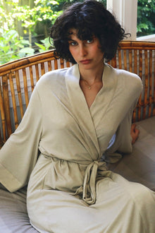 The Delilah Robe By GINIA In Oat