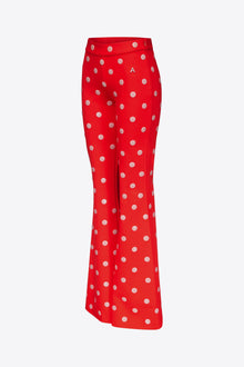 Polka Dot Flare Pant | Scarlet