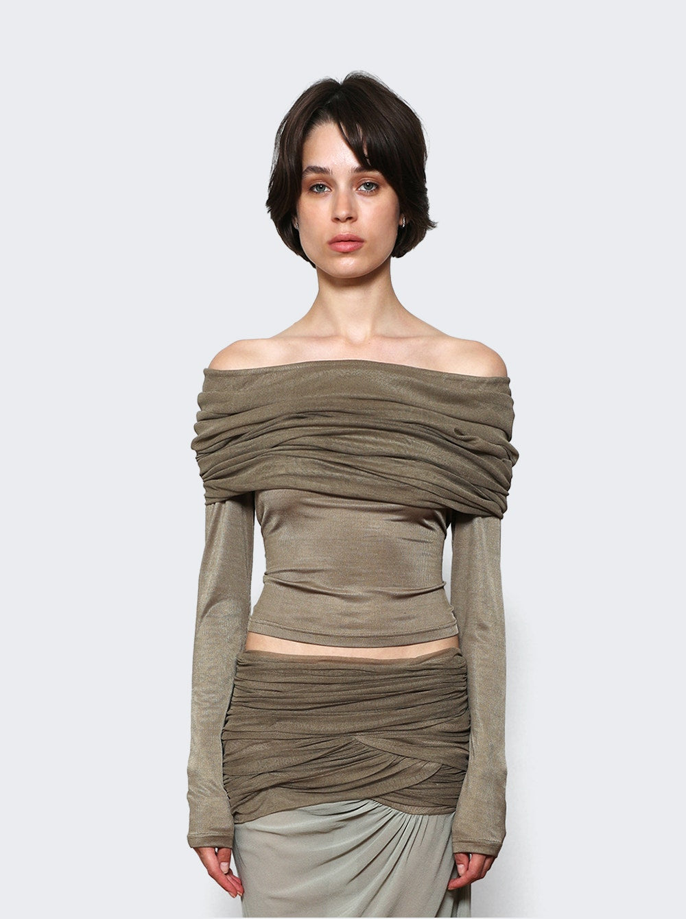 Women | Christopher Esber | Sonora Veiled Top Linseed | Tan