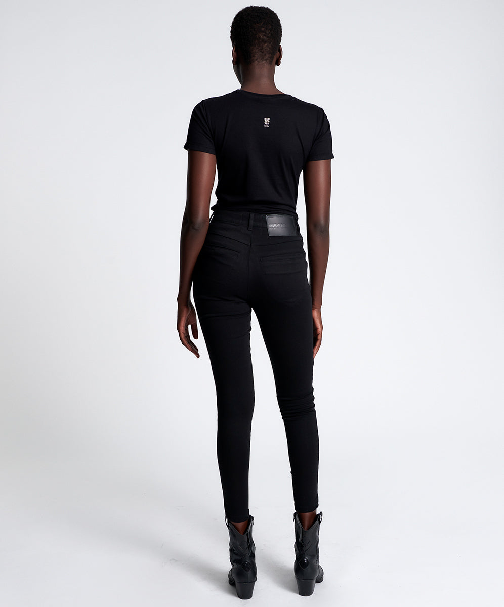 Preachers High Waist Skinny Stretch Denim Jeans | Jett Black