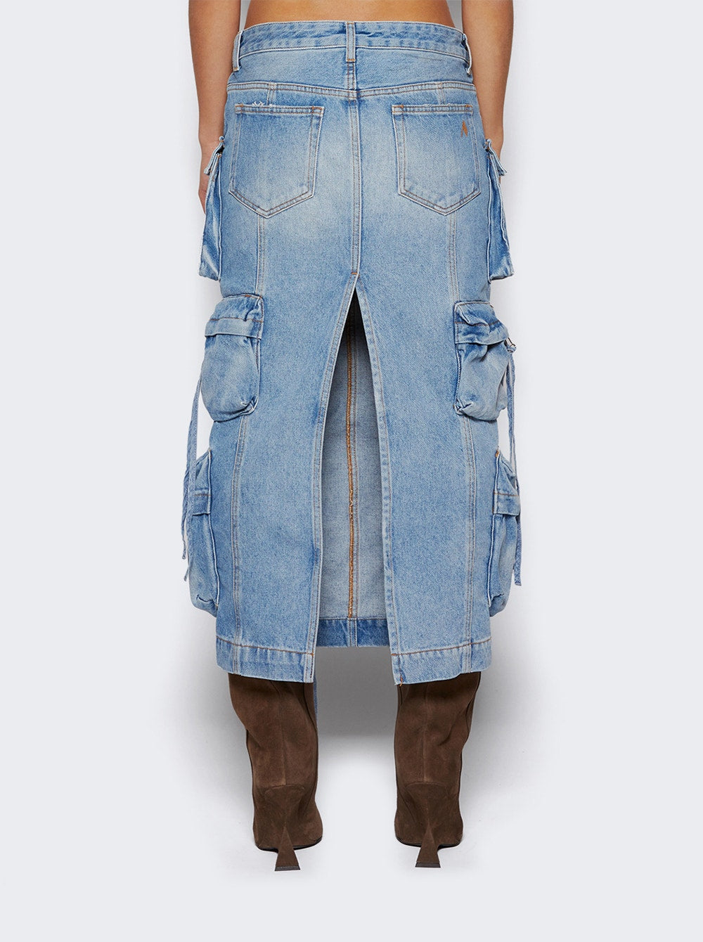 Women | The Attico | Denim Midi Skirt | Sku Blue