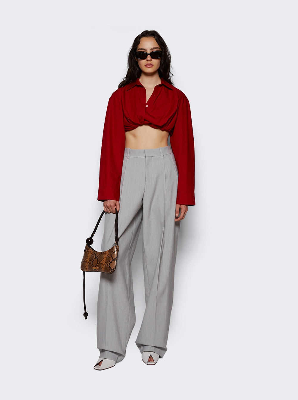 Women | Jacquemus | La Chemise Bahia Courte Shirt Dark | Red