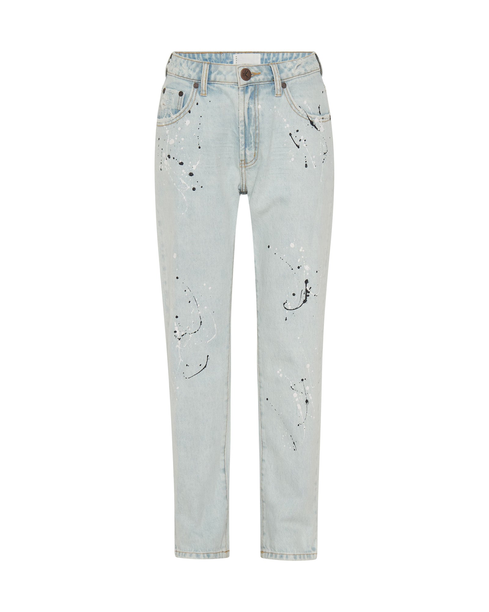 Awesome Baggies High Waist Straight Leg Denim Jeans | Florence Painted