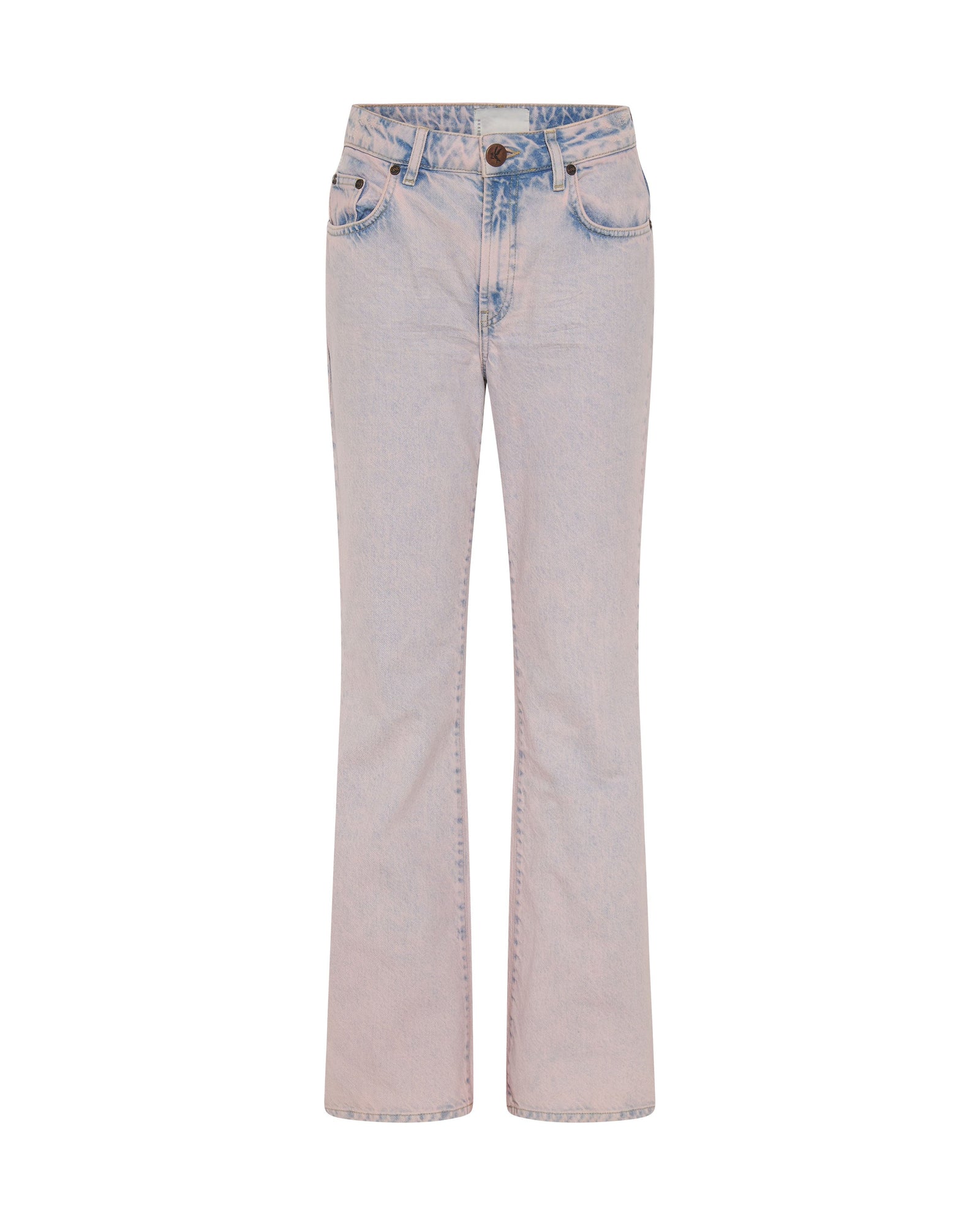 Charlie High Waist Slim Flared Denim Jeans | Pink Haze