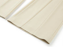 Triacetate Straight Flared Pants | Beige