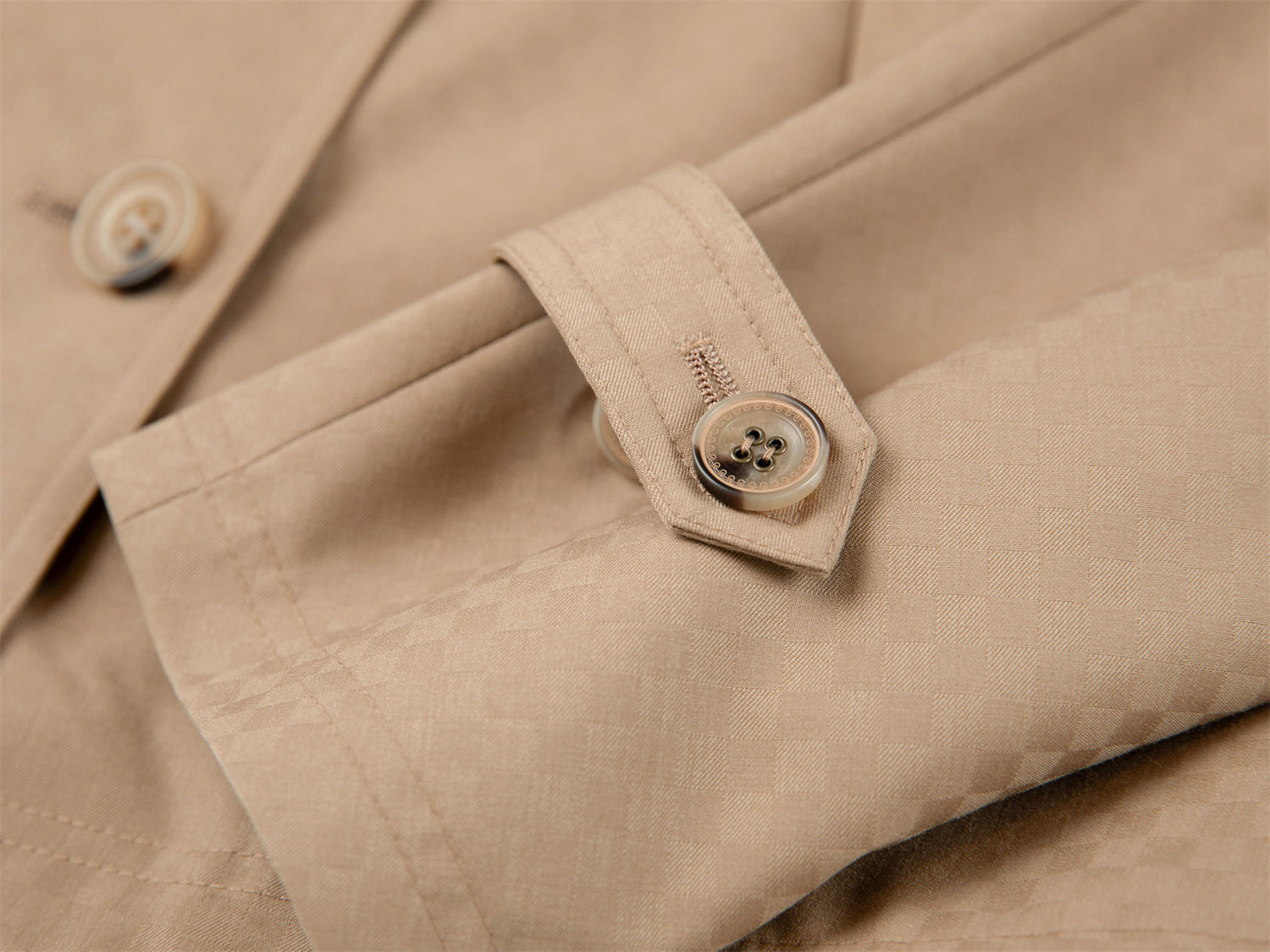 Wool Short Trench Coat | Khaki