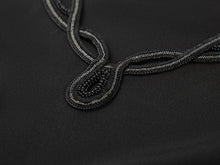 Silk Blend Sleeveless Straight-Fit Shirt | Black