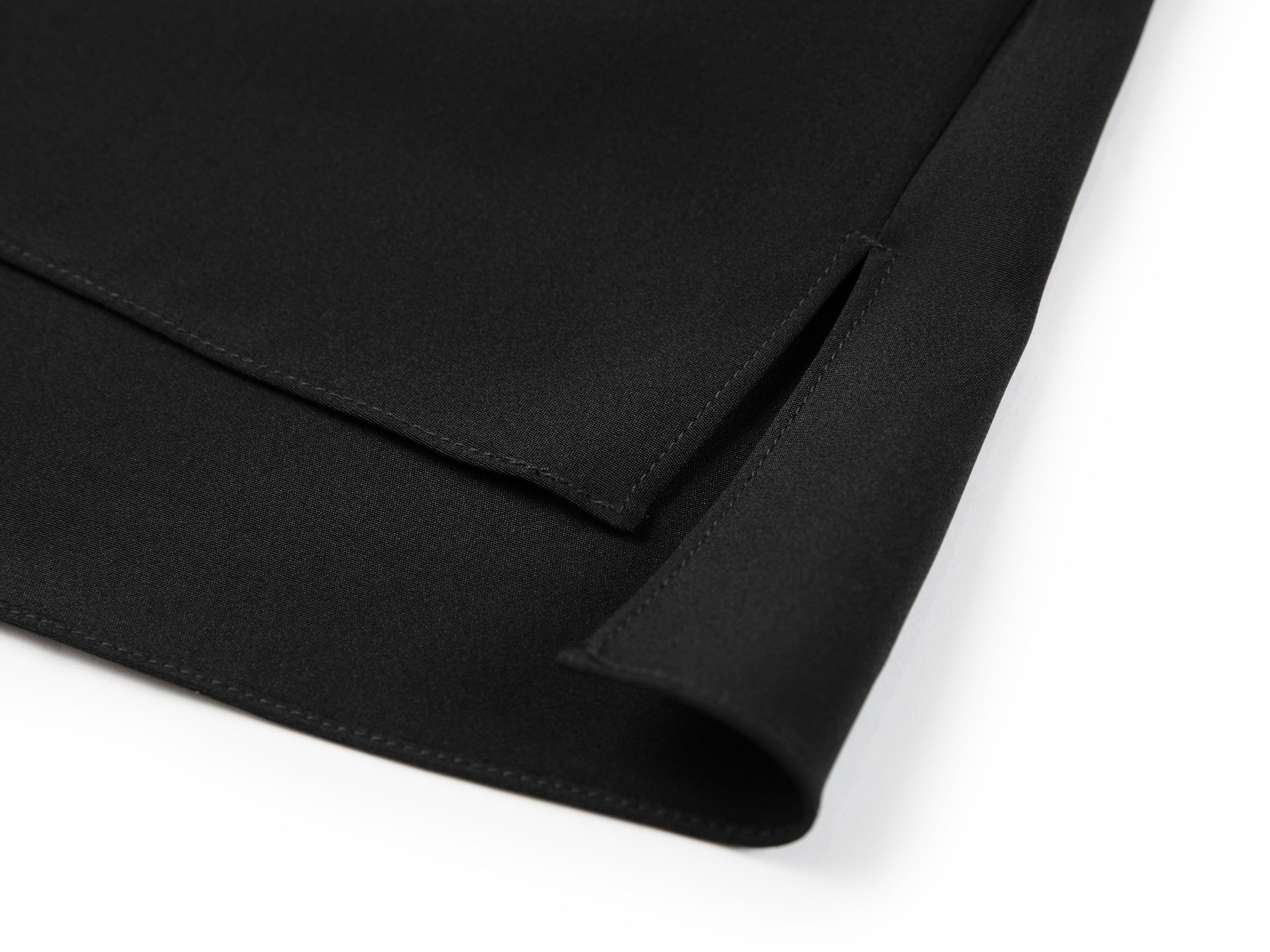 Silk Blend Sleeveless Straight-Fit Shirt | Black