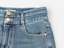Cotton Blended Stretch Flare Pants | Blue