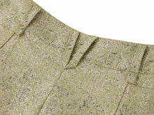 High-Waist Wool Cashmere Jacquard Skirt | Green