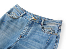 Cleanfit Mulberry Silk Cotton High-Waist Jeans | Navy