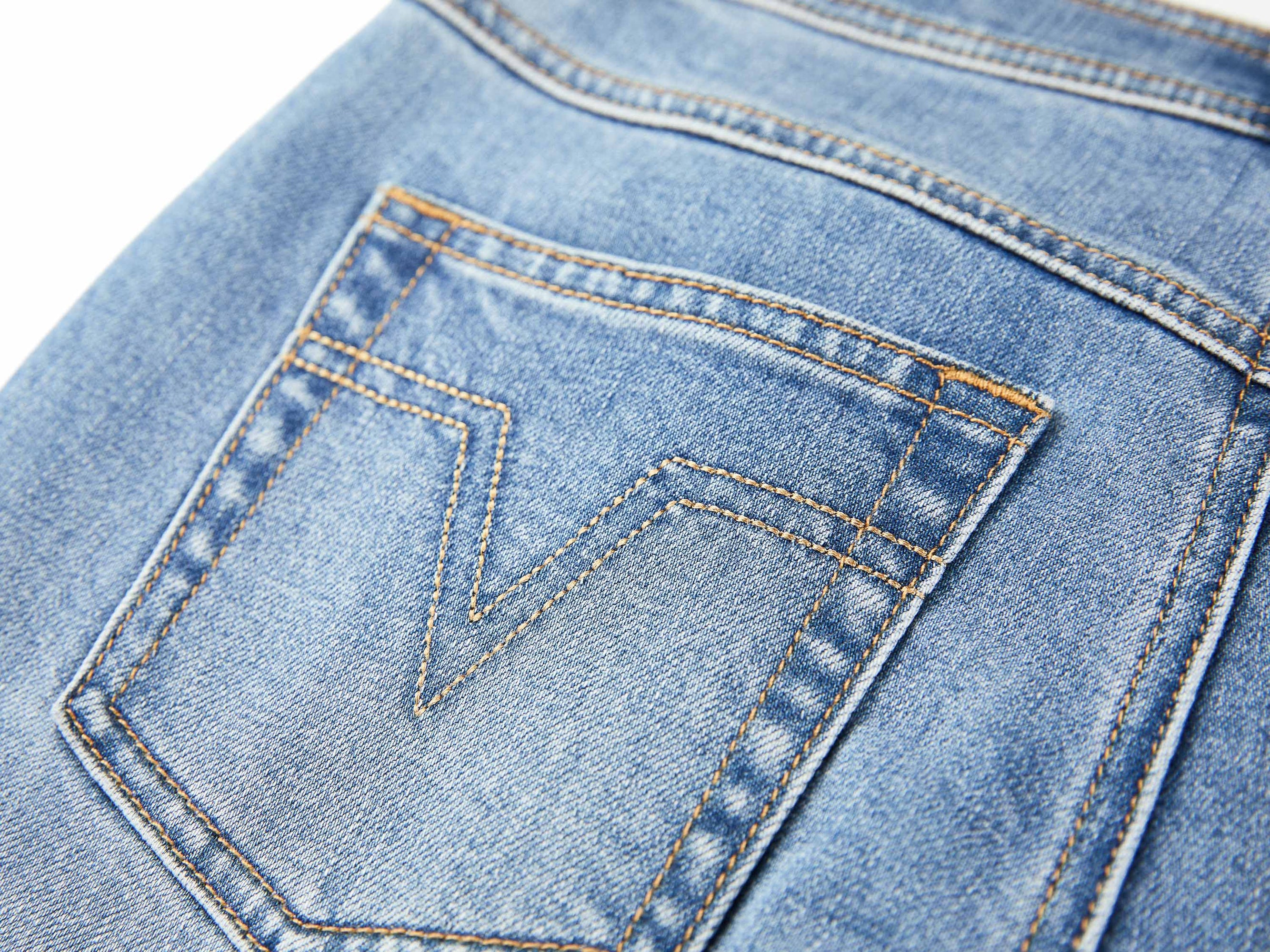 Mulberry Silk Cotton High-Waist Jeans | Blue