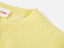 Linen Blended Round Neck Knit Cardigan | Yellow