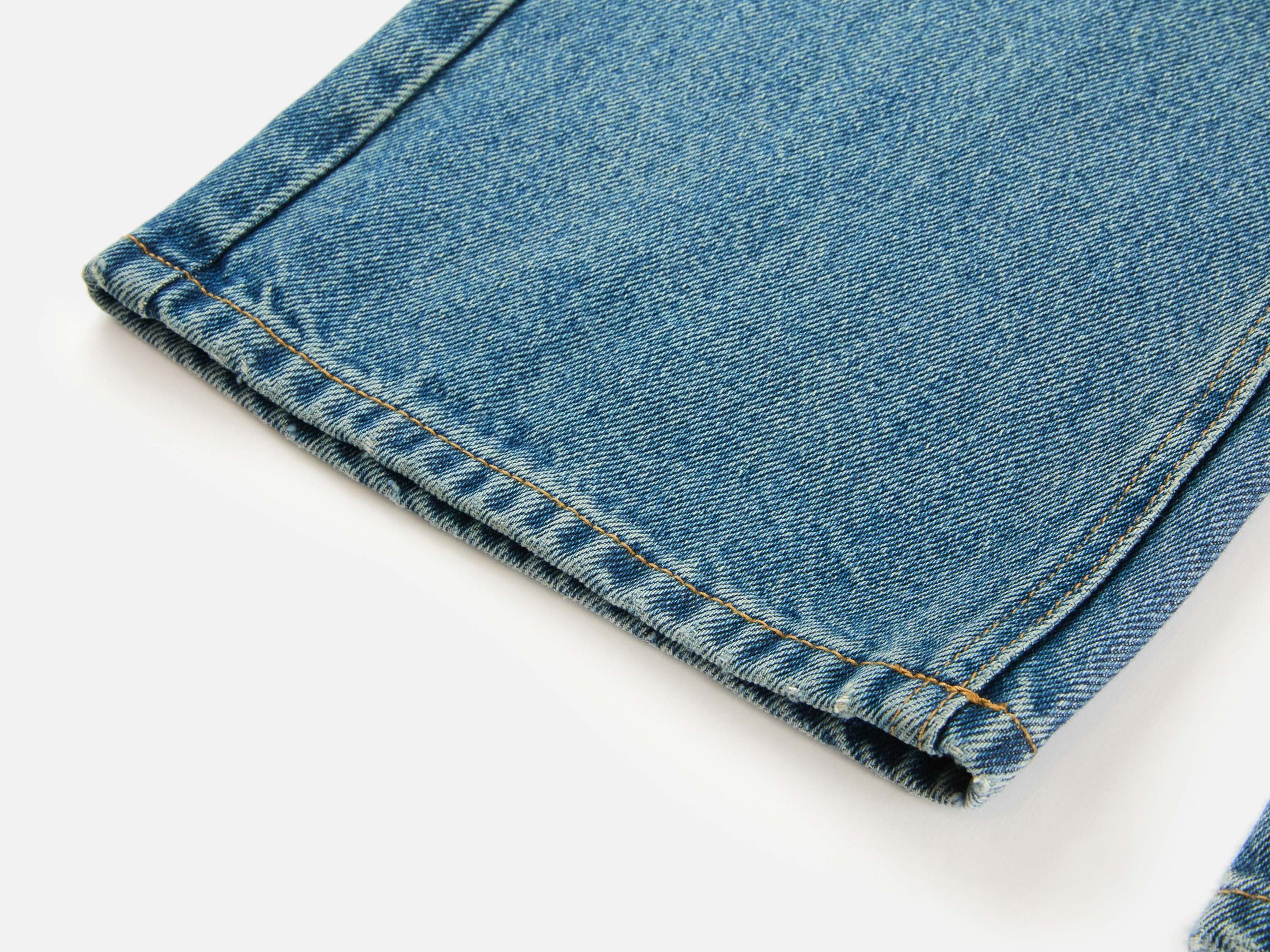 Sophisticated High-Waist Cotton Jacquard Jeans | Blue
