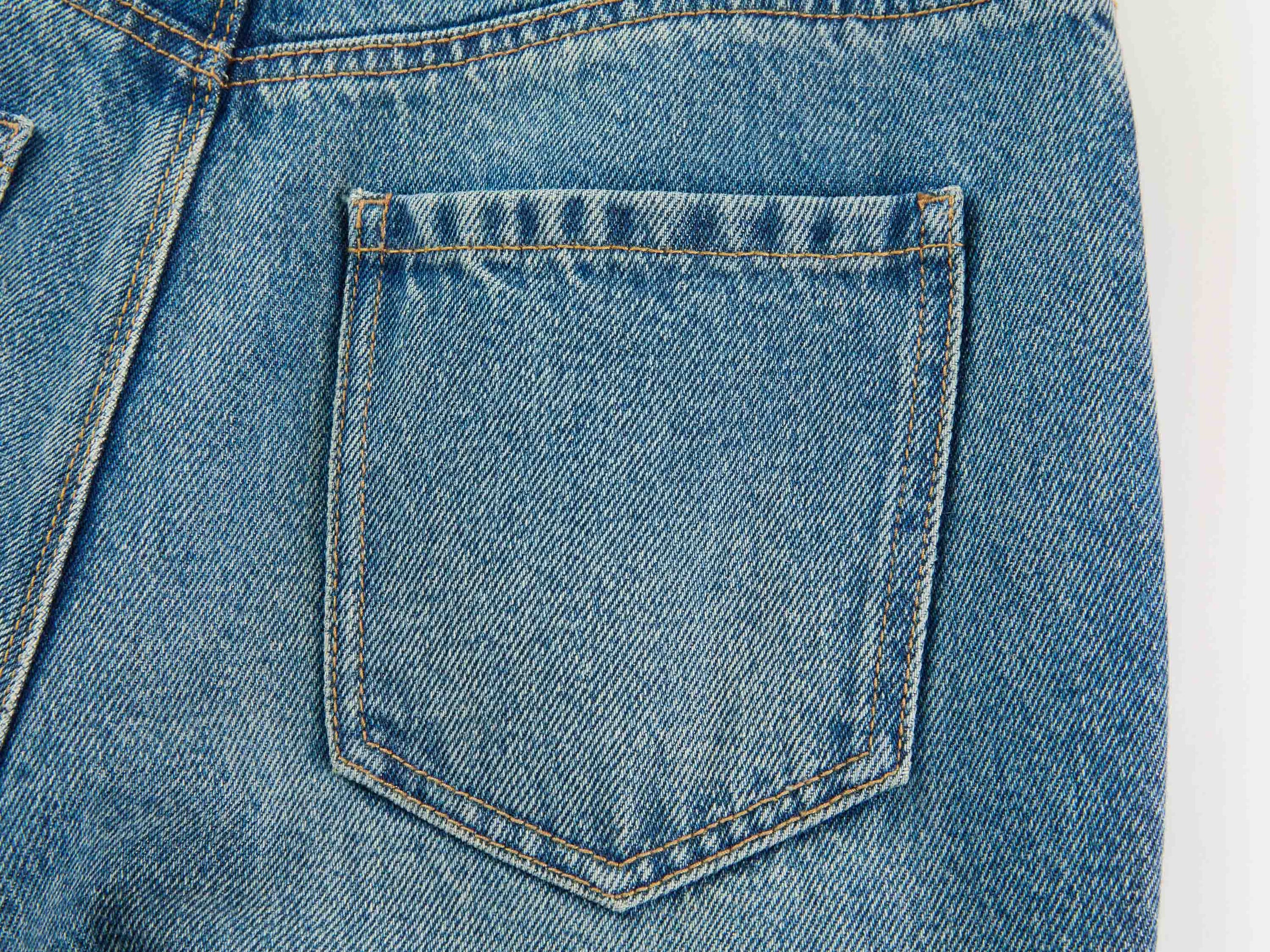 Sophisticated High-Waist Cotton Jacquard Jeans | Blue