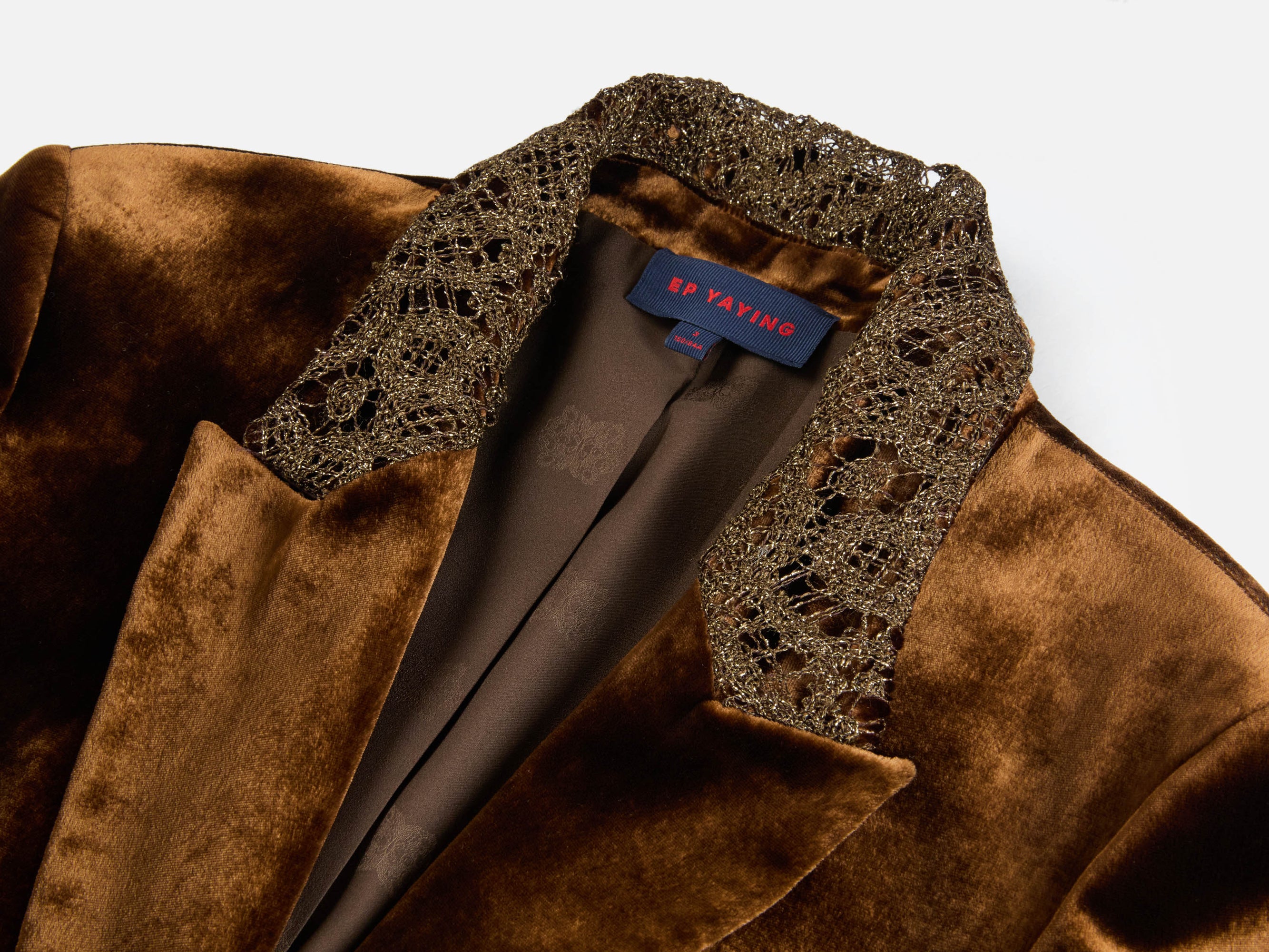 Silk-Blend Sophisticated Blazer Jacket | Brown