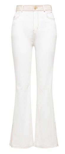 High-waisted Flared Jeans | White