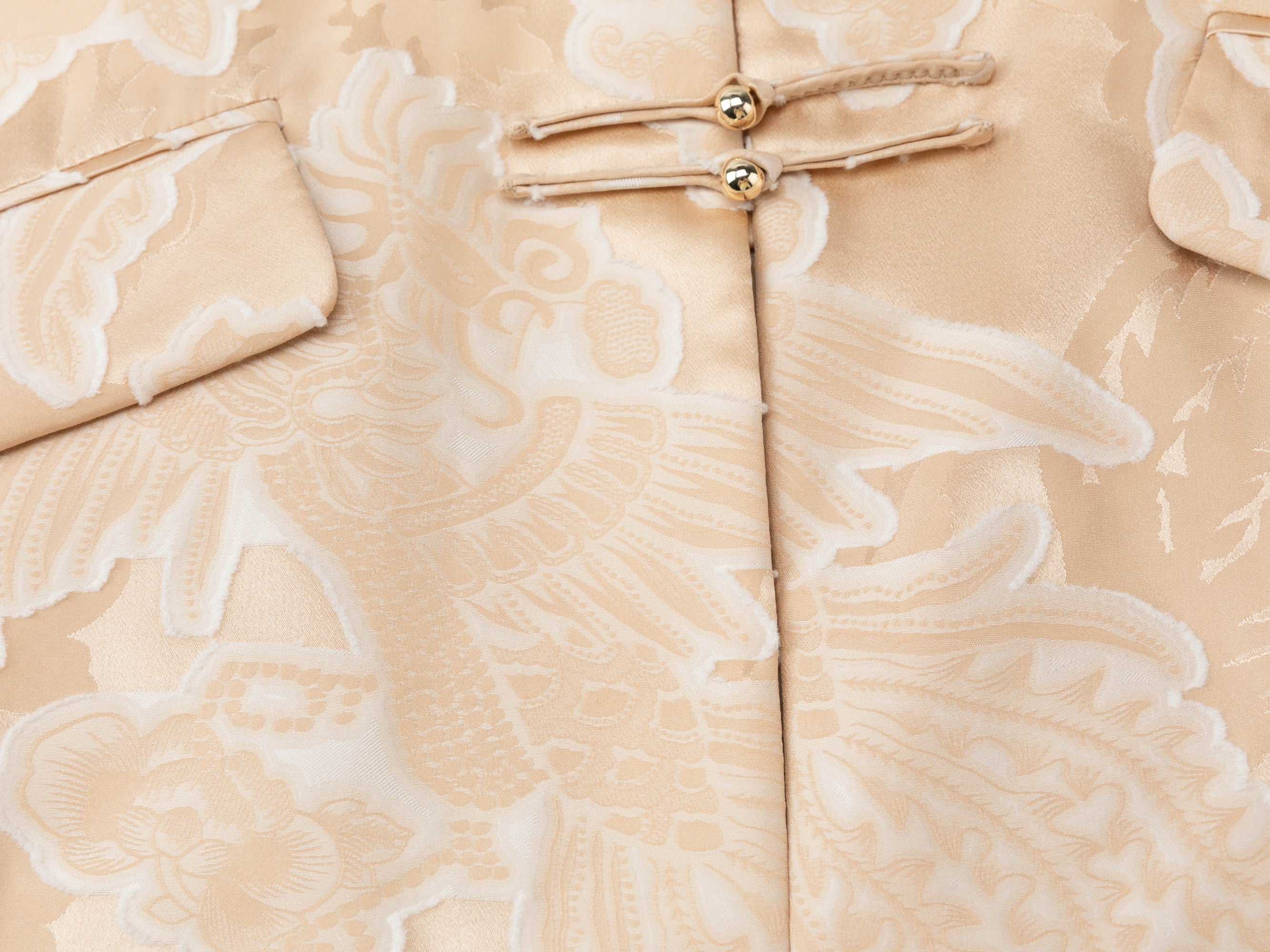 Mulberry Silk Chinese Style Neo-Chinese Silk-Padded Jacket | Beige