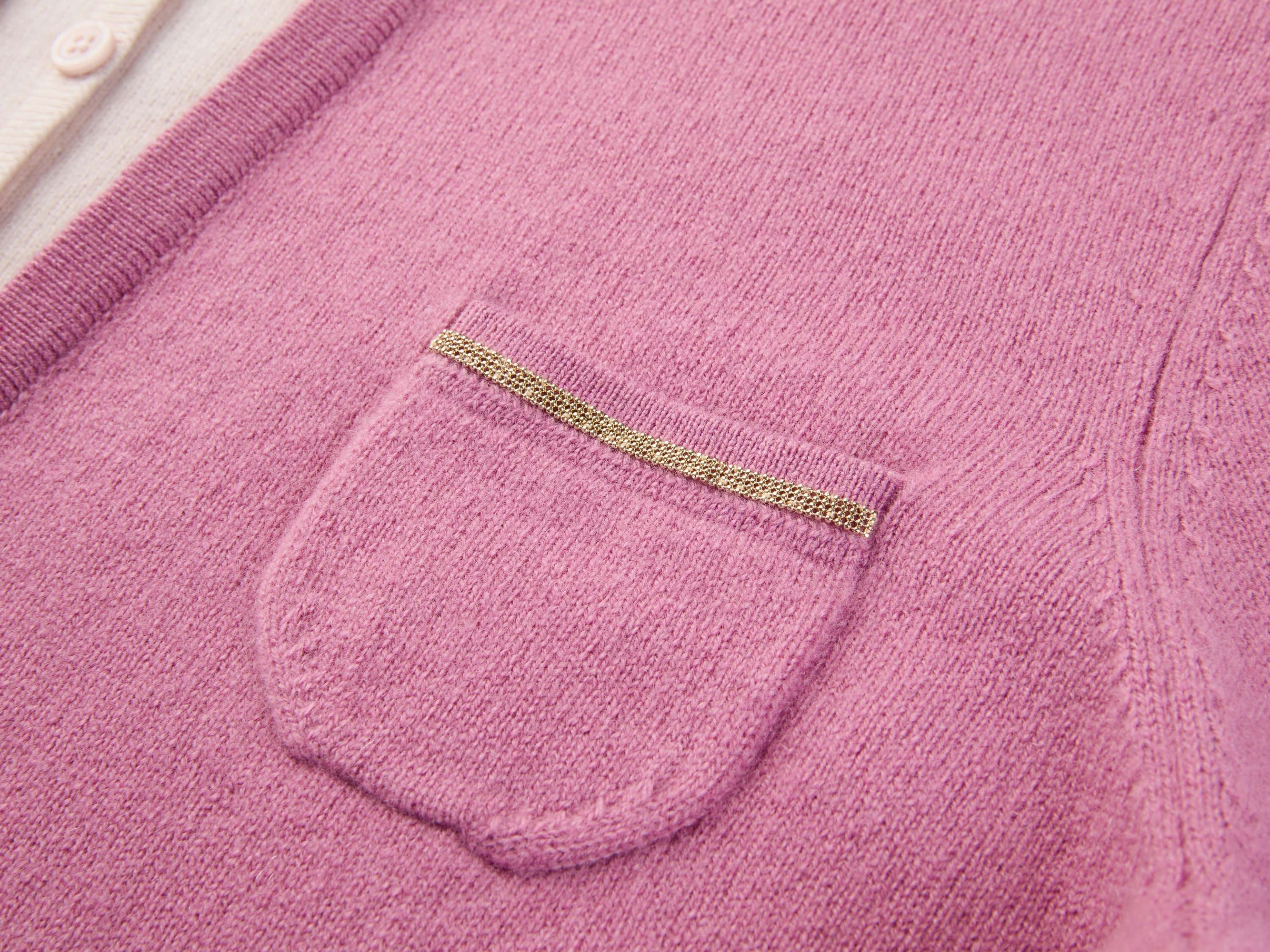 Layered Collar Soft Wool Cashmere Old Money Style Sweater | Pink