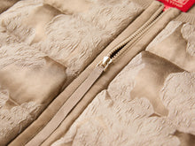 Goose Down Jacquard Jacket | Brown