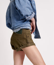 Cadet Bandits Low Waist Denim Shorts | Dark Khaki