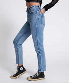 Legends High Waist Mom Fit Denim Jeans | Berlin Blue