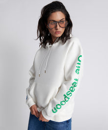 Get Physical Oversized Sweater Hoody | White