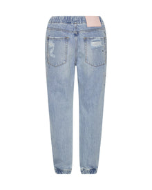 Trackers Mid Waist Jogger Denim Jeans | Fleetwood Artiste