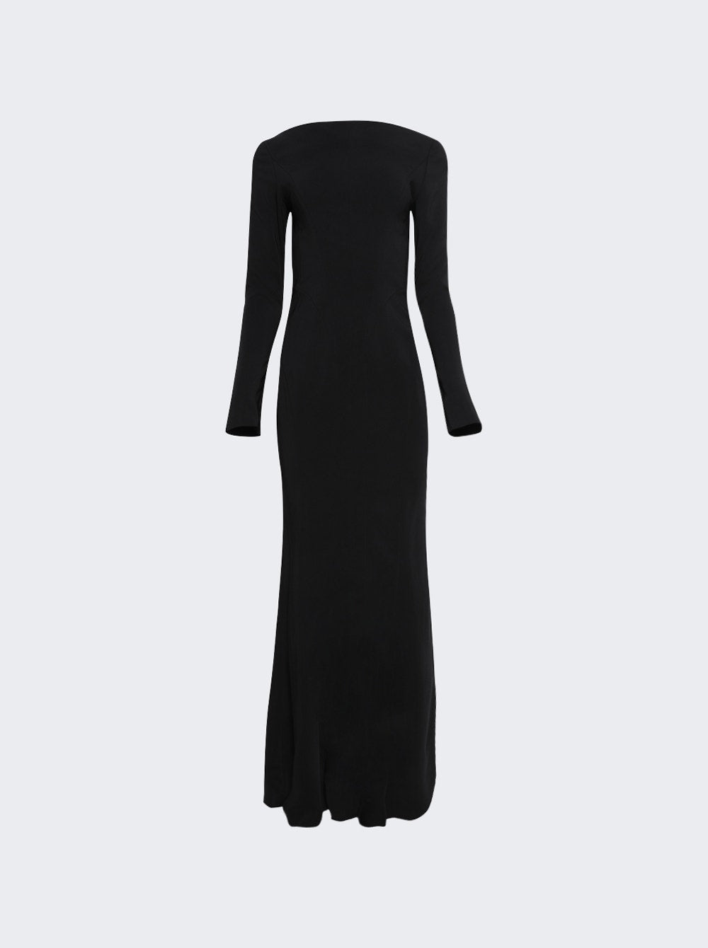 Women | Mugler | Backless Buckled Crepe Gown | Black
