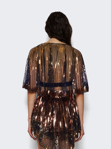 Women | Rabanne | Haut Top Short Sleeves Gold | Brown